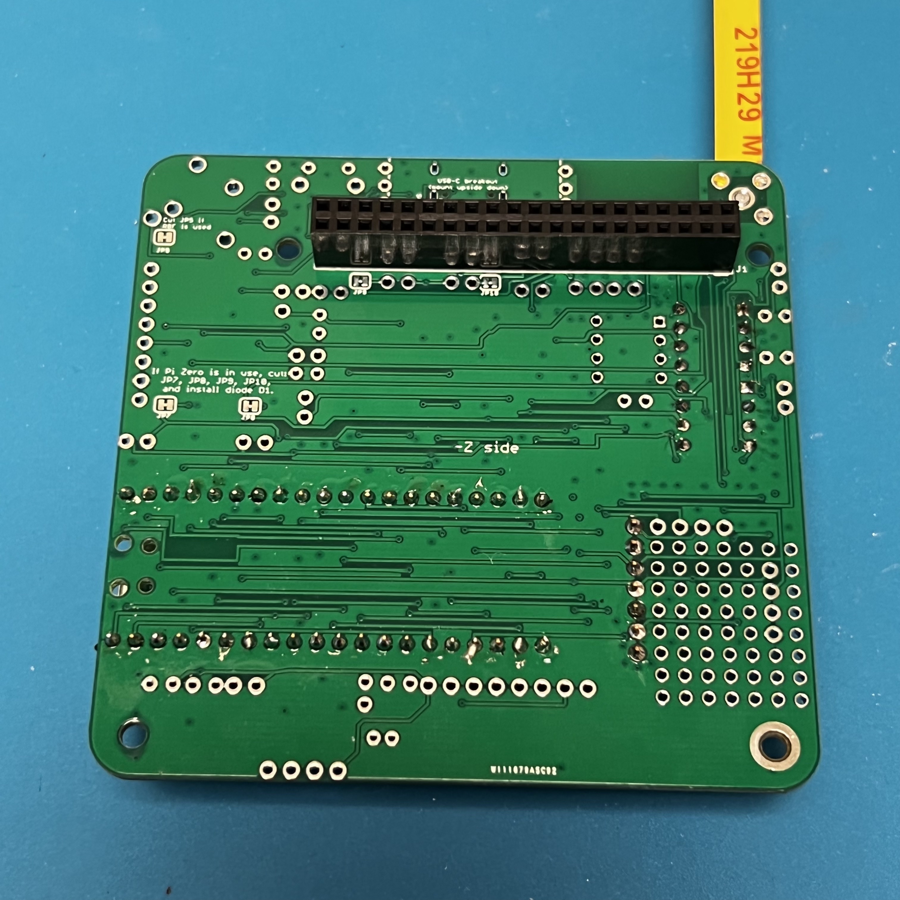 stacking GPIO header on bottom