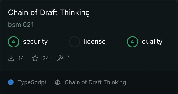 Chain of Draft Thinking MCP server