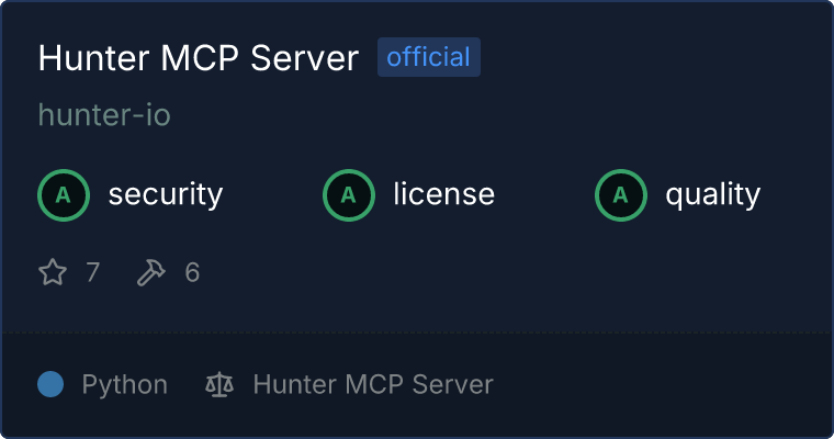 Hunter MCP server