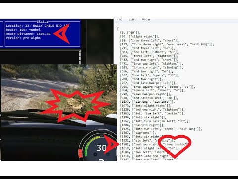 Video preview of the pacenote mod in action