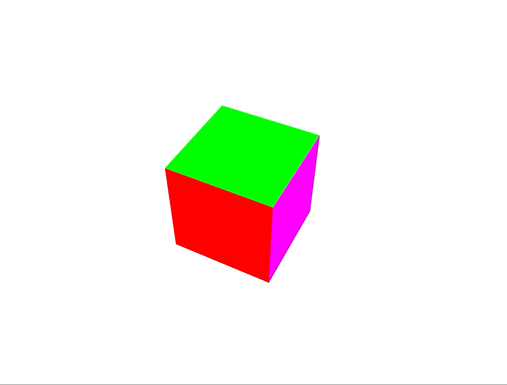Rotating cube fixed