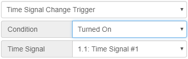 Time signal change trigger