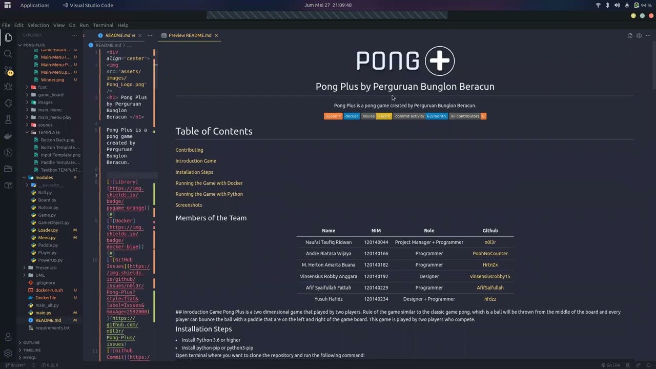 Running pygame with docker container - IF2223 Operating System