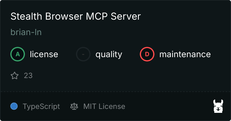 Stealth Browser Server MCP server