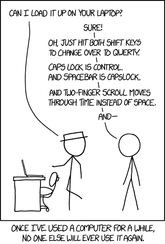 xkcd comic about computer only being usable by the owner