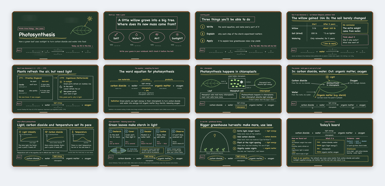 Classroom Lesson / Courseware template preview