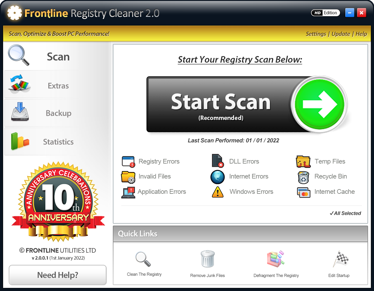 Frontline Registry Cleaner 2.0