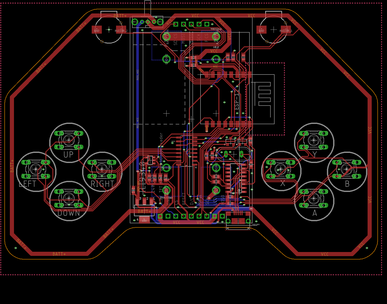 Photo of console board layout