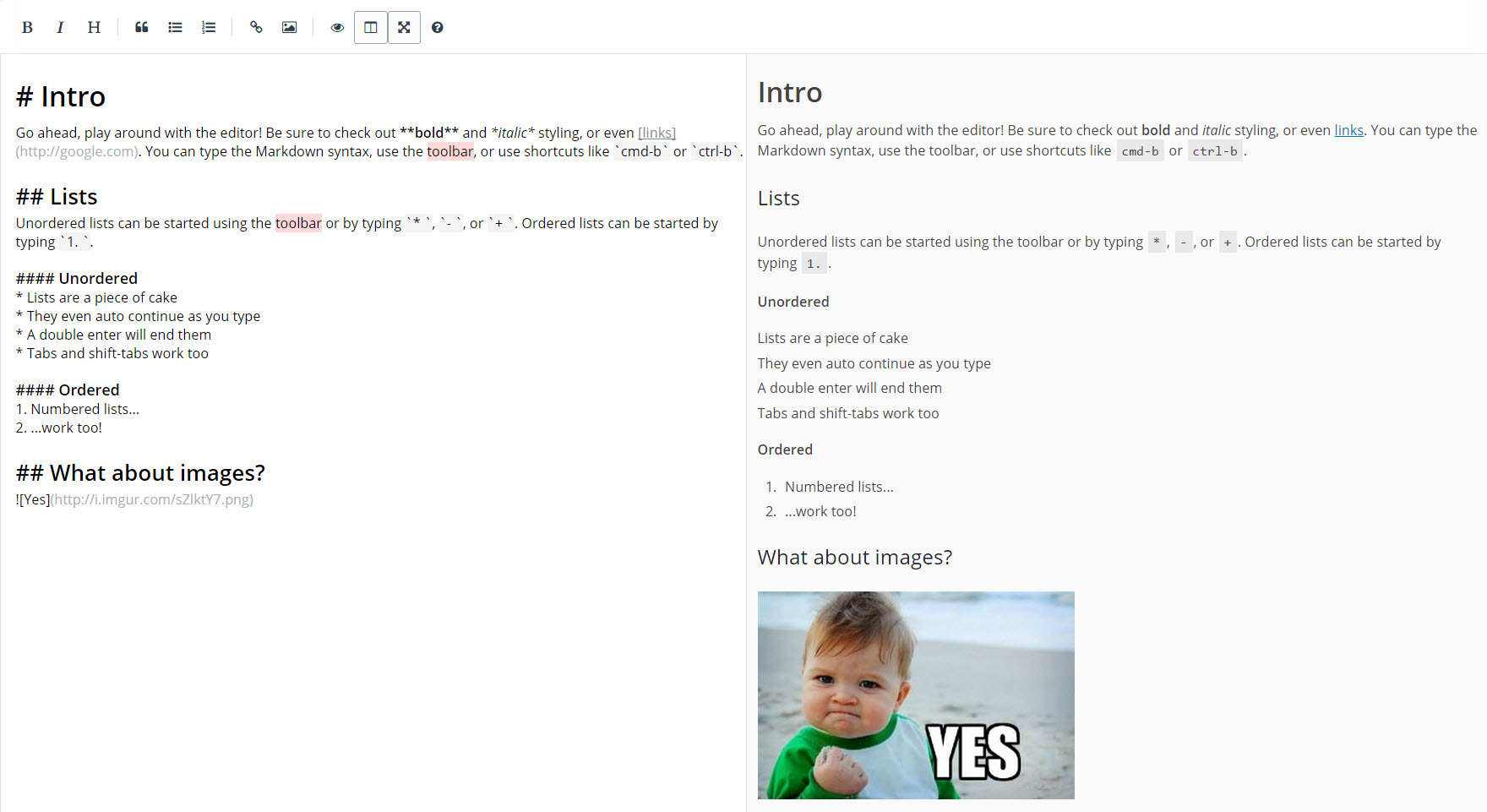 WP Markdown Editor fullscreen