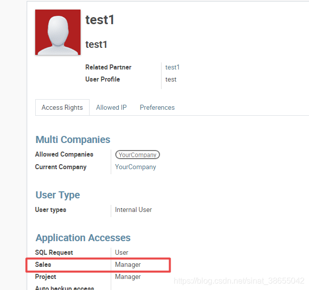 user setting