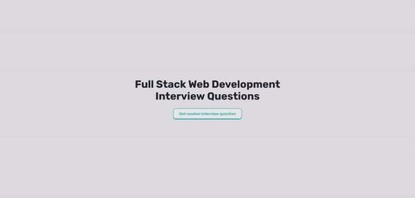 An app that generates random interview questions