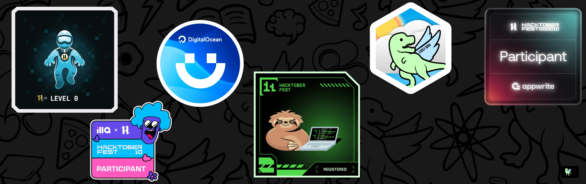 An image of @rohan_nishad_704's Holopin badges, which is a link to view their full Holopin profile