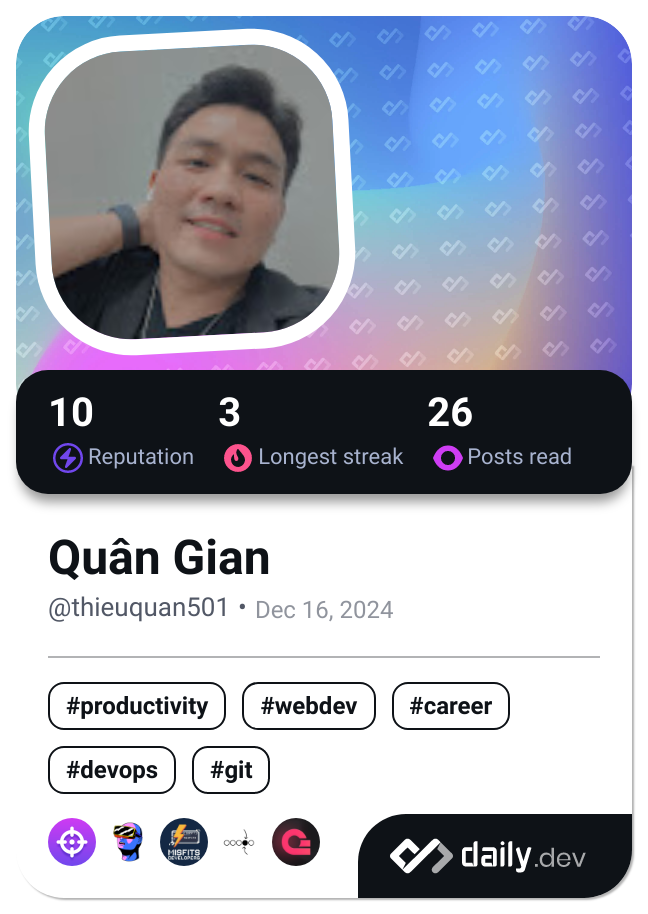 Quân Gian's Dev Card