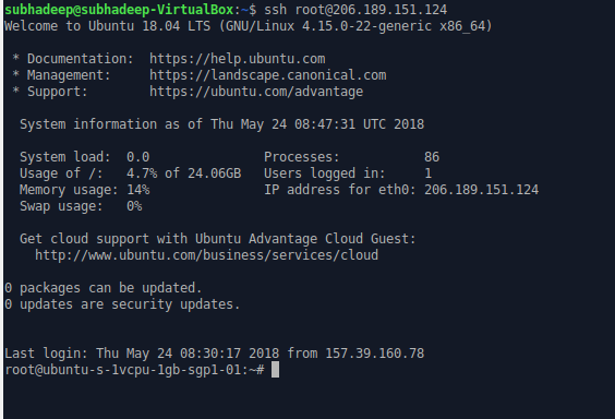 Root login