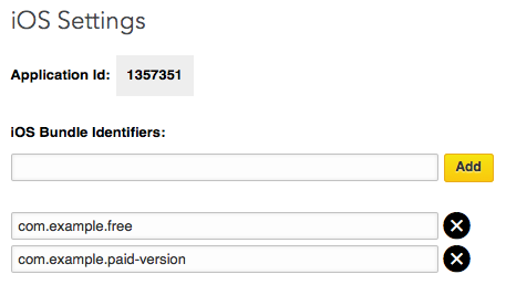 iOS Bundle Identifier configuration