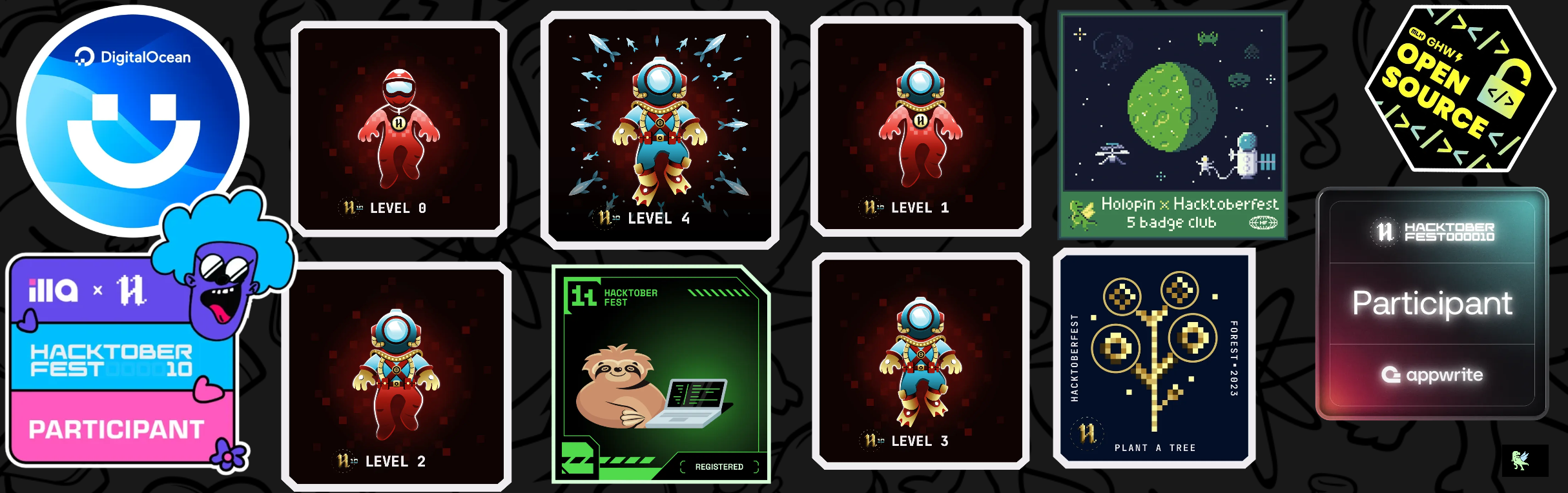 An image of @omkarmohanta50's Holopin badges, which is a link to view their full Holopin profile