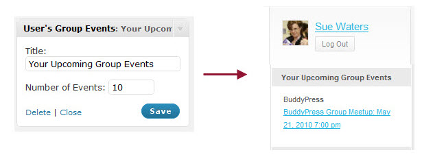 User Group Events Widget