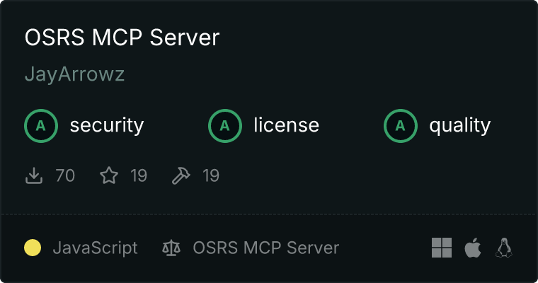 OSRS Server MCP server