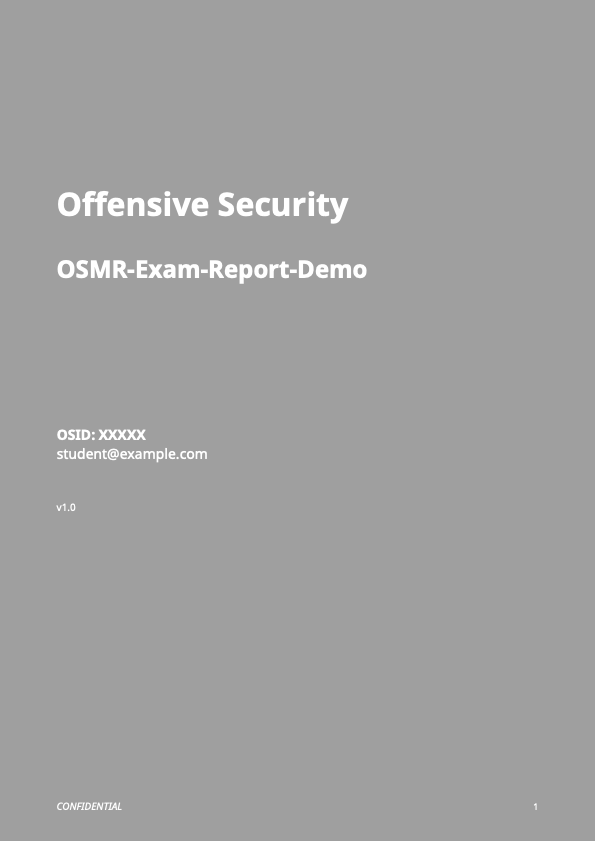 OSMR Exam Report
