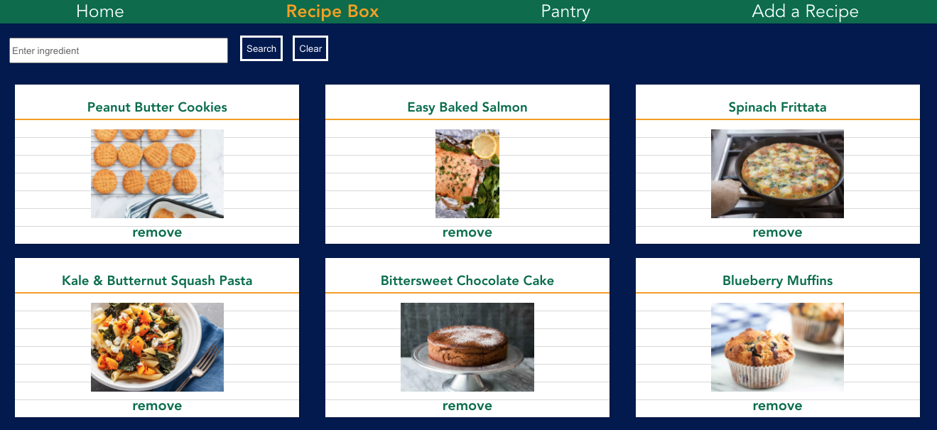 Recipe Box Page