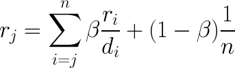 PageRank equation Brin-Page, 98