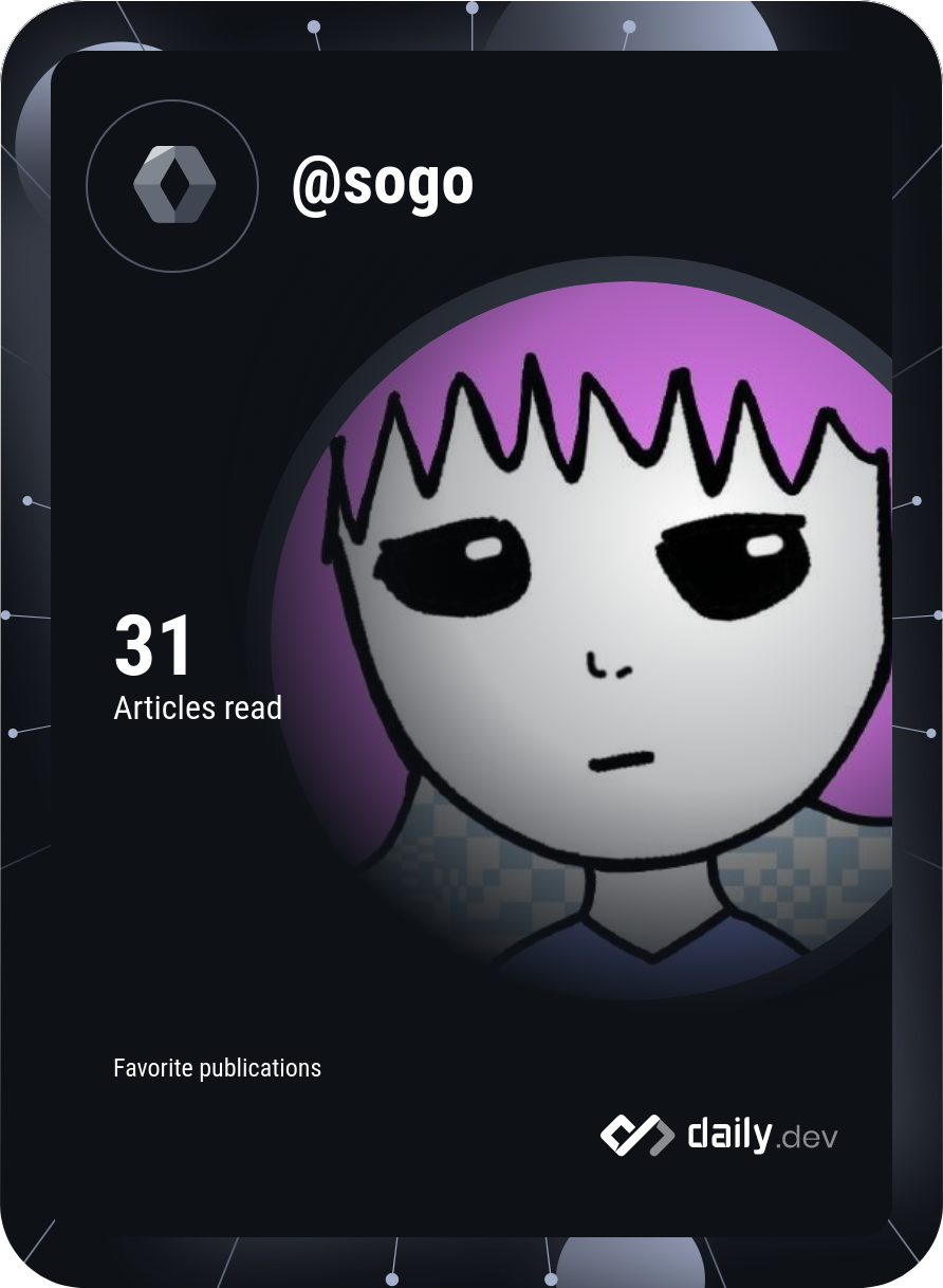 sogo's Dev Card