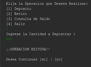 Opcion deposito