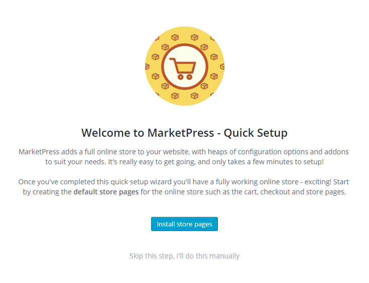 MarketPress - Quick Setup Start