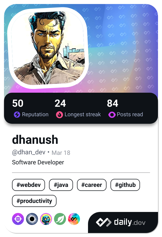 dhanush's Dev Card