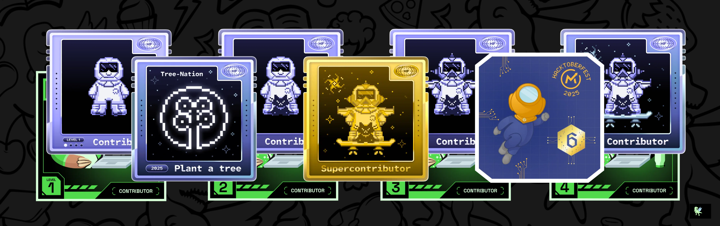 An image of @g0v1ndd3v's Holopin badges, which is a link to view their full Holopin profile