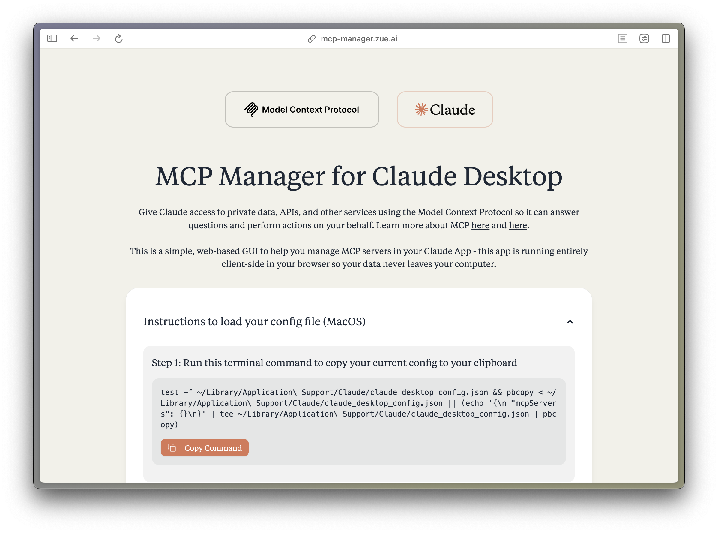 MCP Manager for Claude Desktop