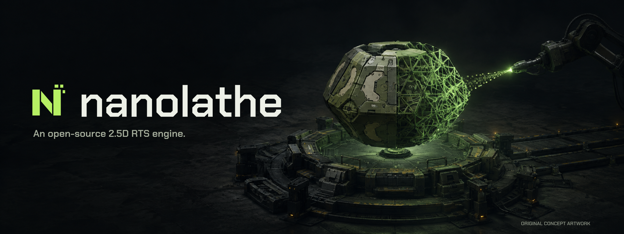 Nanolathe open-source 2.5D RTS engine logo