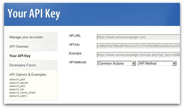 Finding your API Key