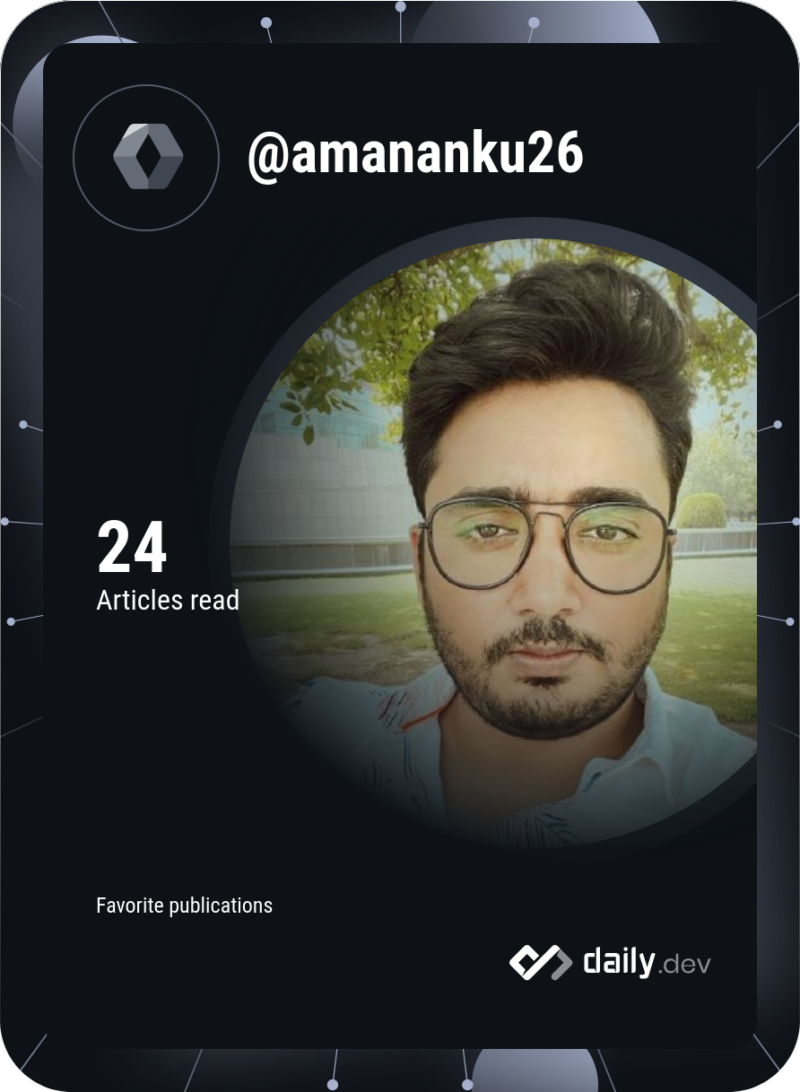 AMAN ANKU's Dev Card