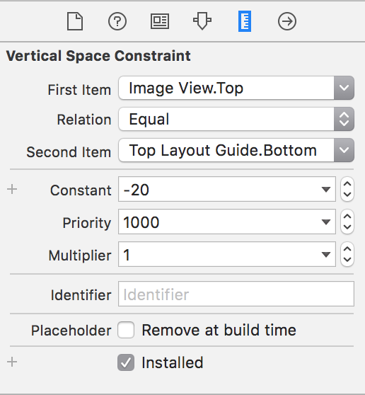 Contraint size attributes