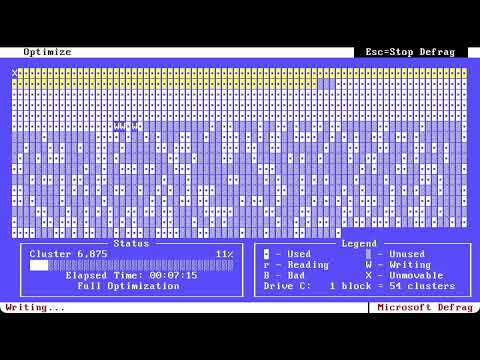 Defrag Running in MS-DOS 6.22