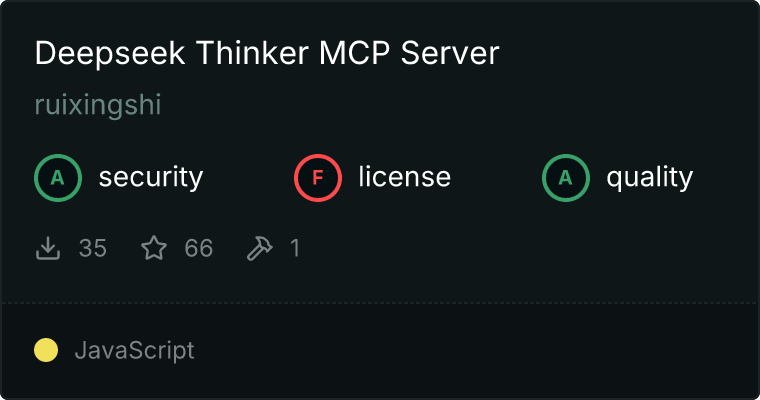 Deepseek Thinker Server MCP server