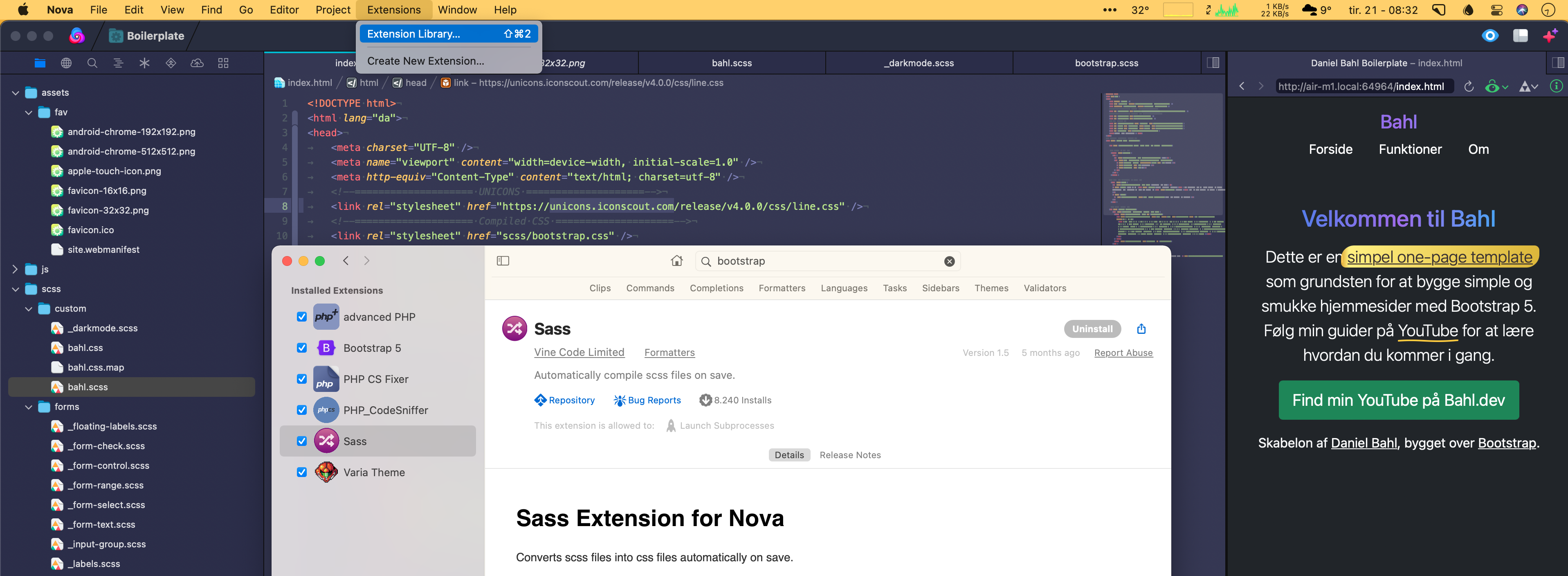 NOVA Extension Library - SCSS