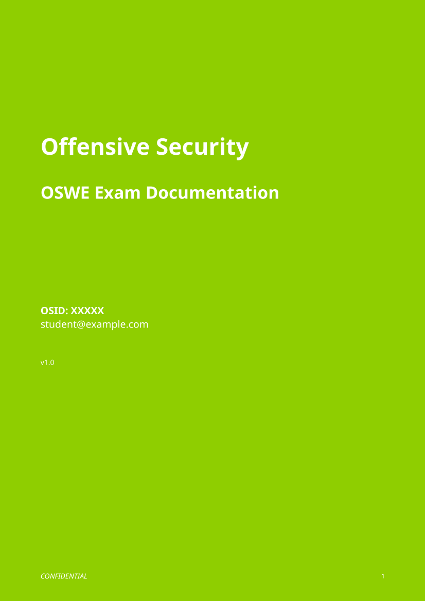 OSWE Exam Report