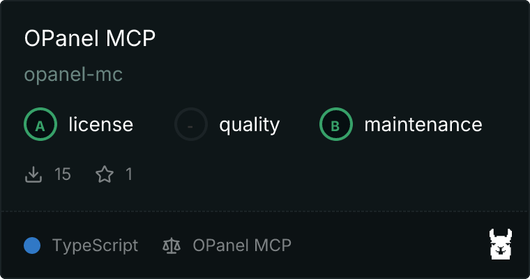 OPanel MCP server