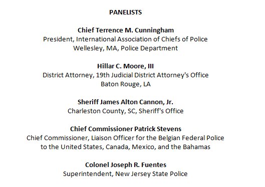 panel list for briefing