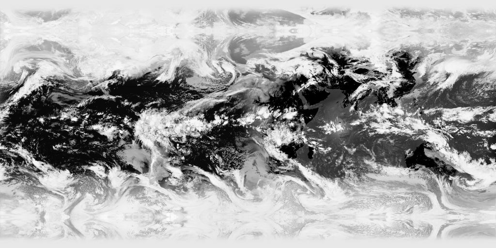 A greyscale cloud map