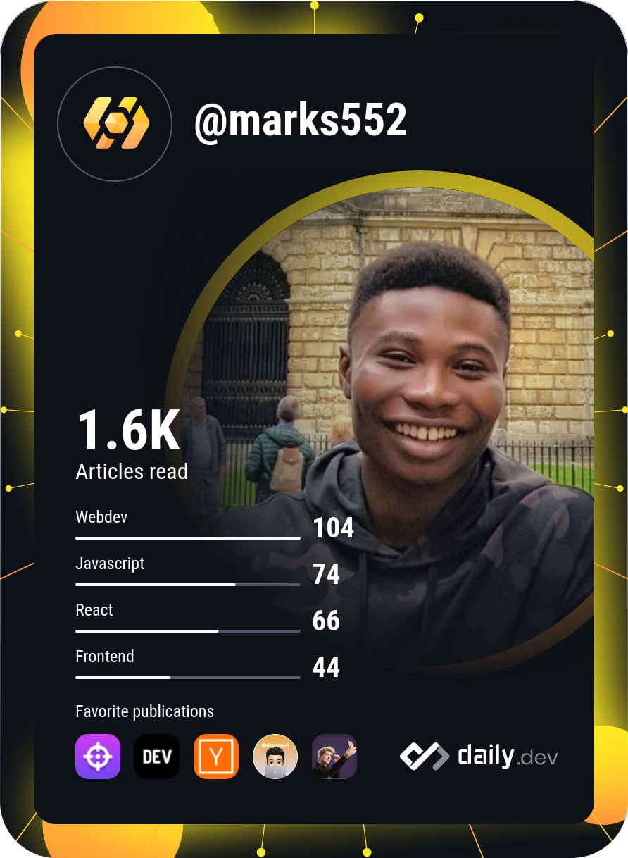 Mark Sarpong's Dev Card