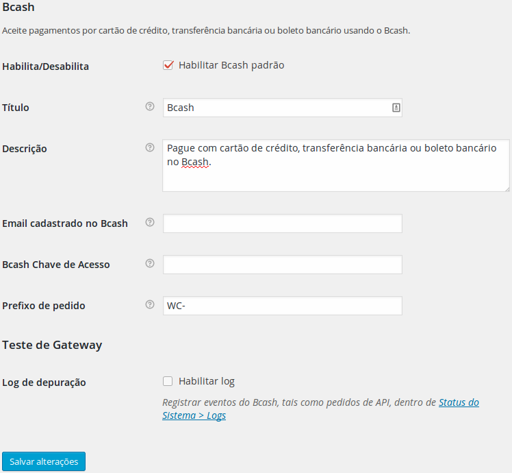 1. Settings page.