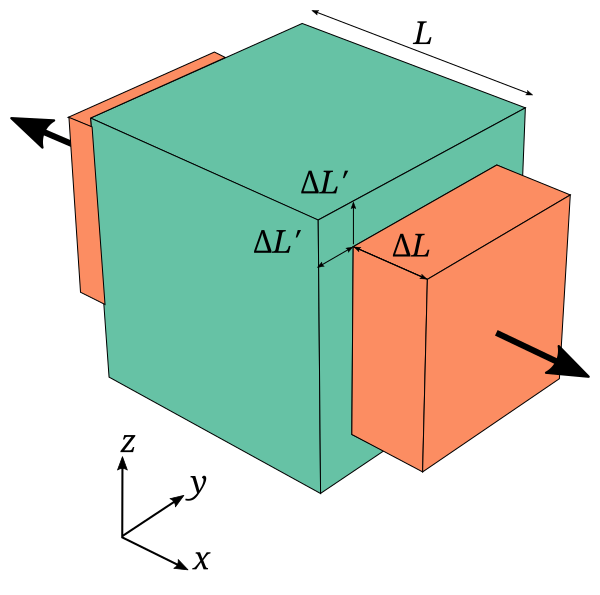 An image showing the Poisson effect