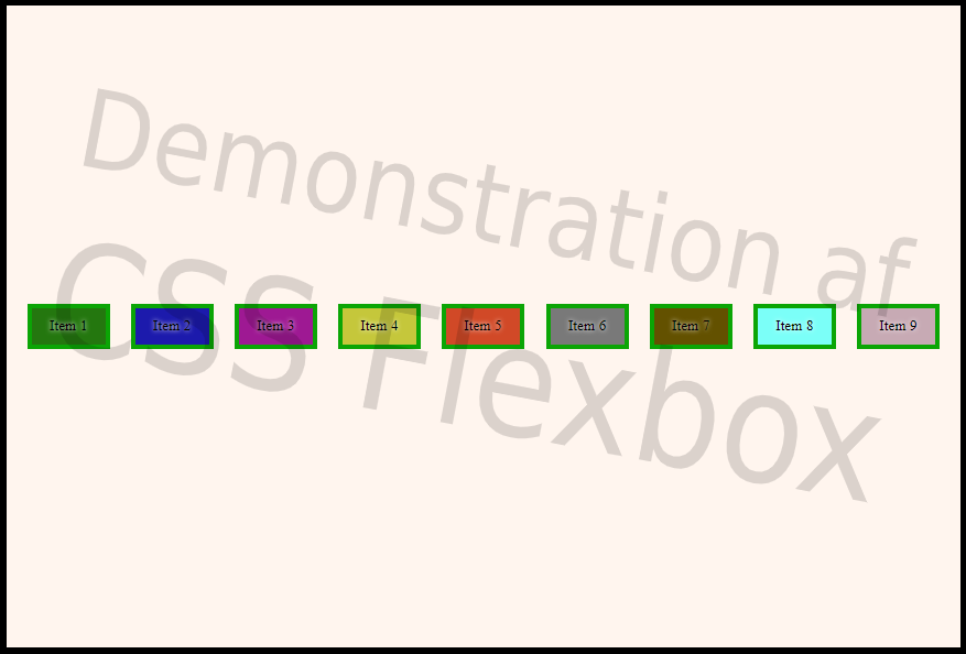 Demonstration af CSS Flexbox