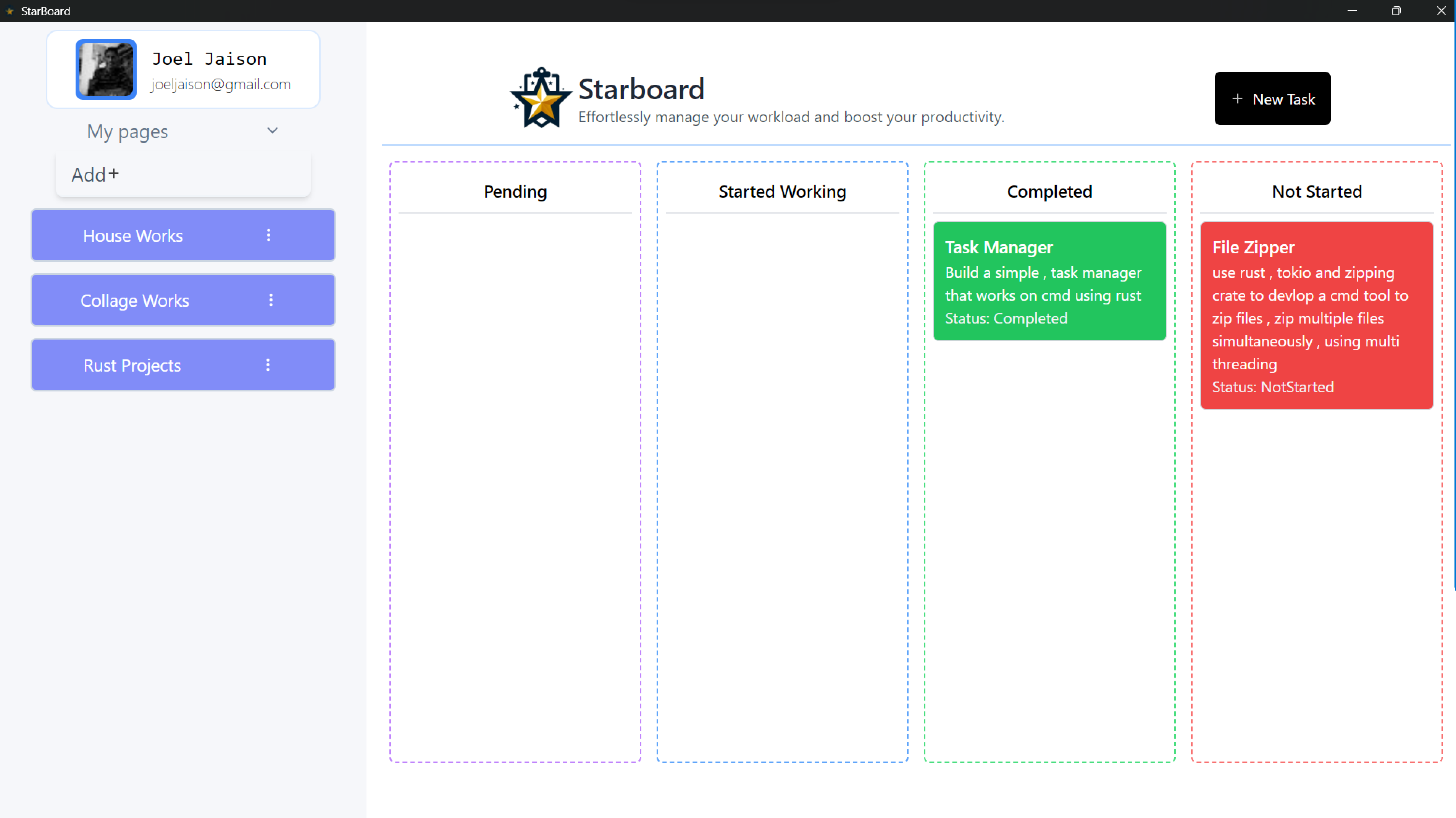 StarBoard Screenshot