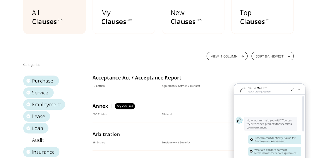 Lawformer AI - Clause Maestro