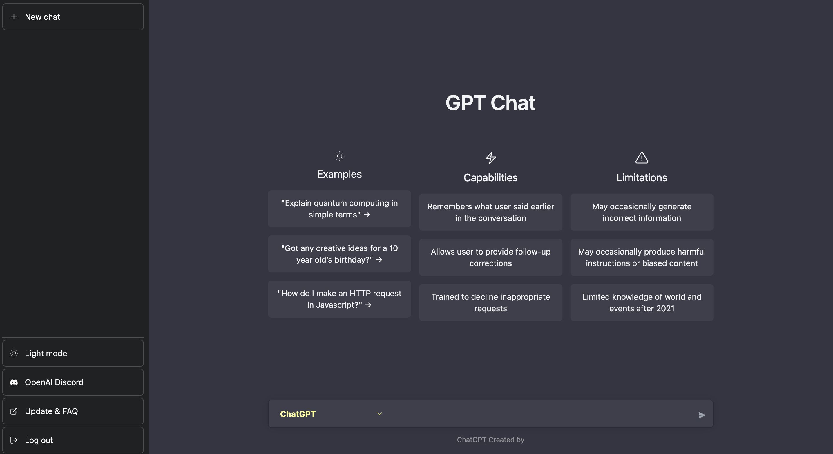 Open AI ChatGPT clone