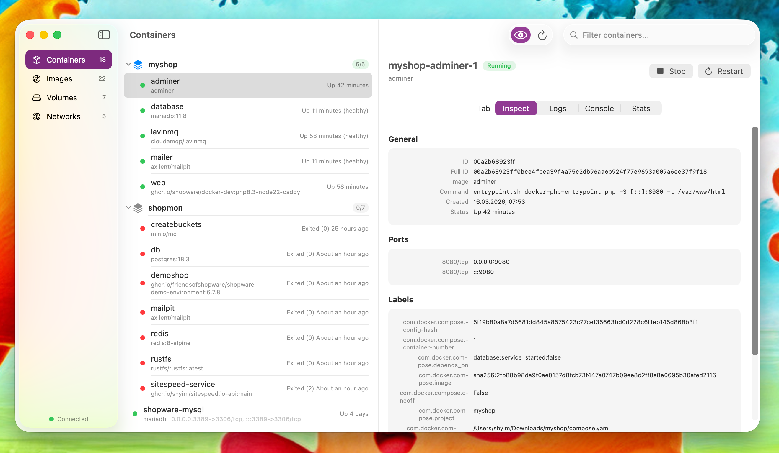 Docker SwiftUI Screenshot